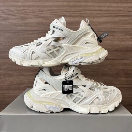 Balenciaga Track Sneaker Triple White - Multi-Layered Dynamic Design