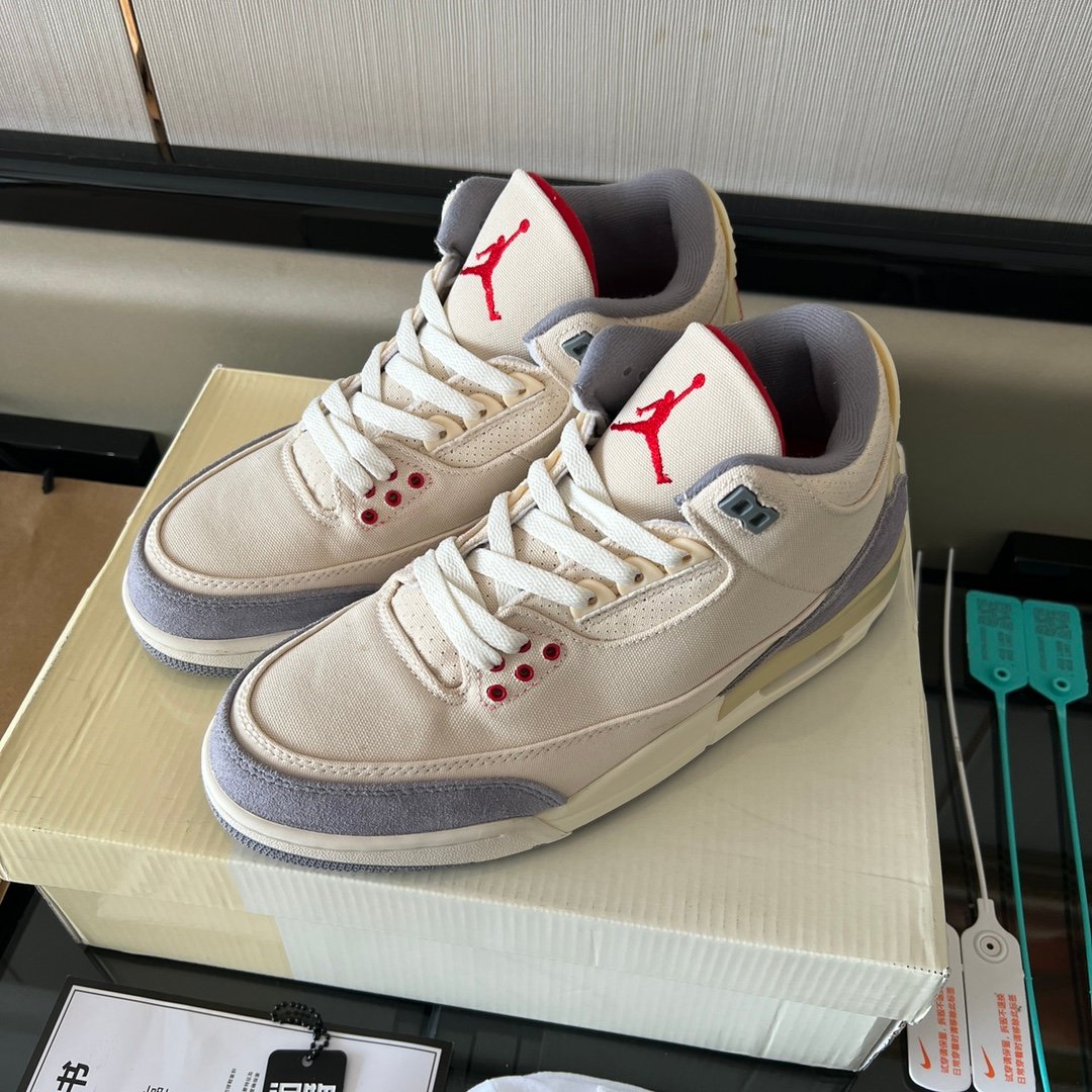 Air Jordan 3 off-white yellow Retro Sneakers