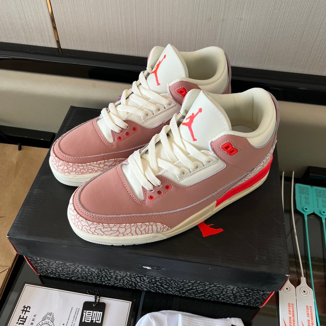 Air Jordan 3 Goddess white powder Retro Sneakers