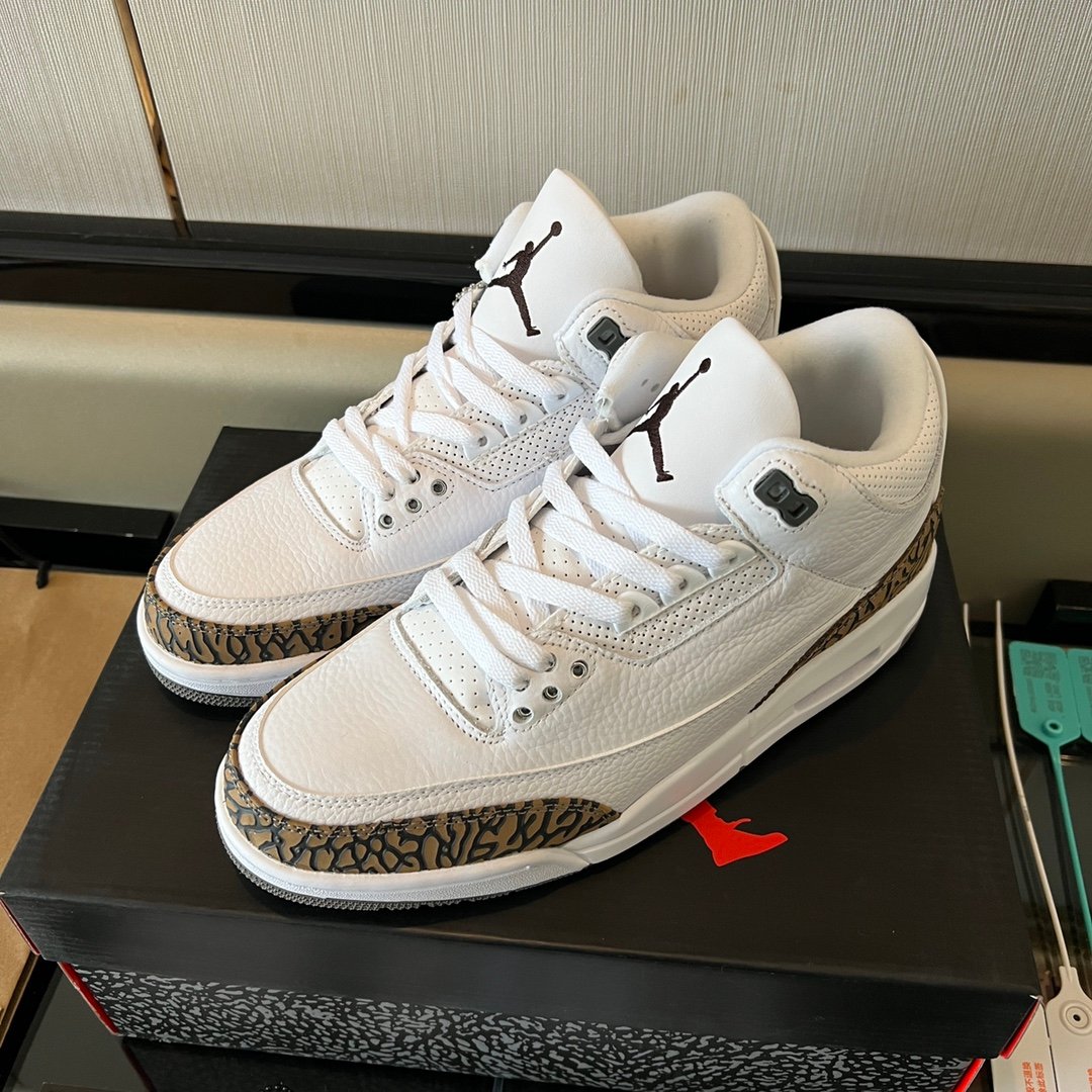 Air Jordan 3 Mocha White Brown Coffee Retro Sneakers